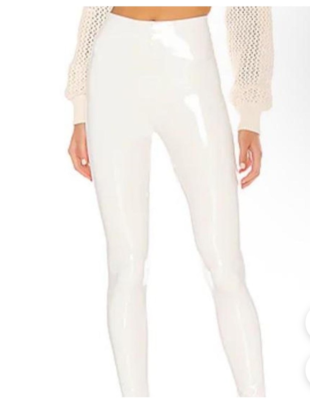 SPANX White High-Shine Vinyl Leggings SIZE XS